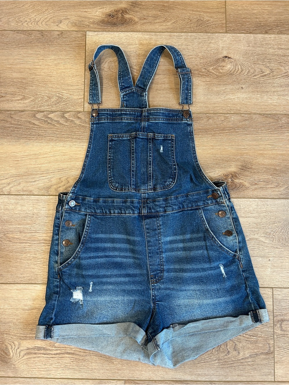 Denim Shortalls  - Blue